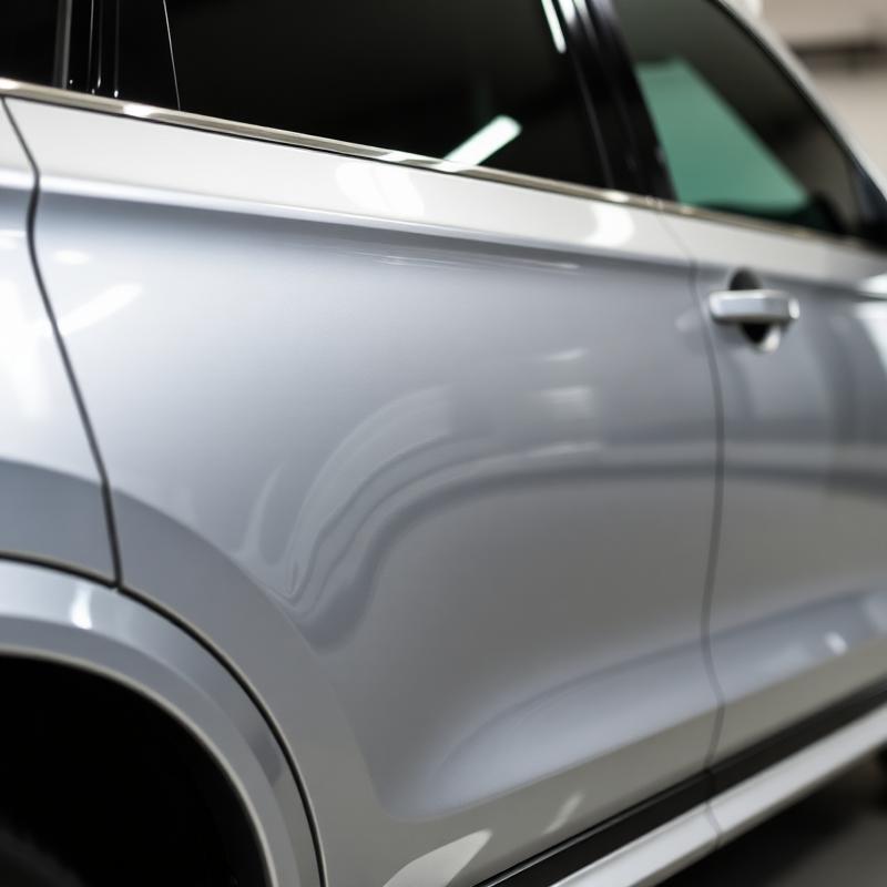SUV prateado com vitrificação cerâmica